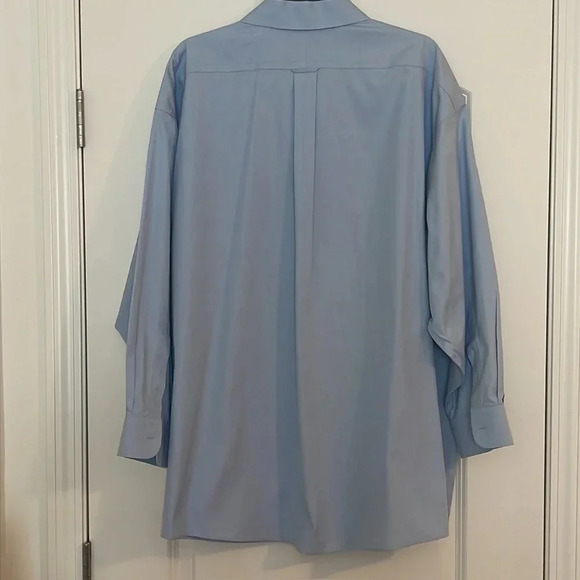 Roundtree & Yorke Gold Label No Iron EZ Wash Blue Dress Shirt Size 18 1/2/33 BIG - Picture 2 of 5